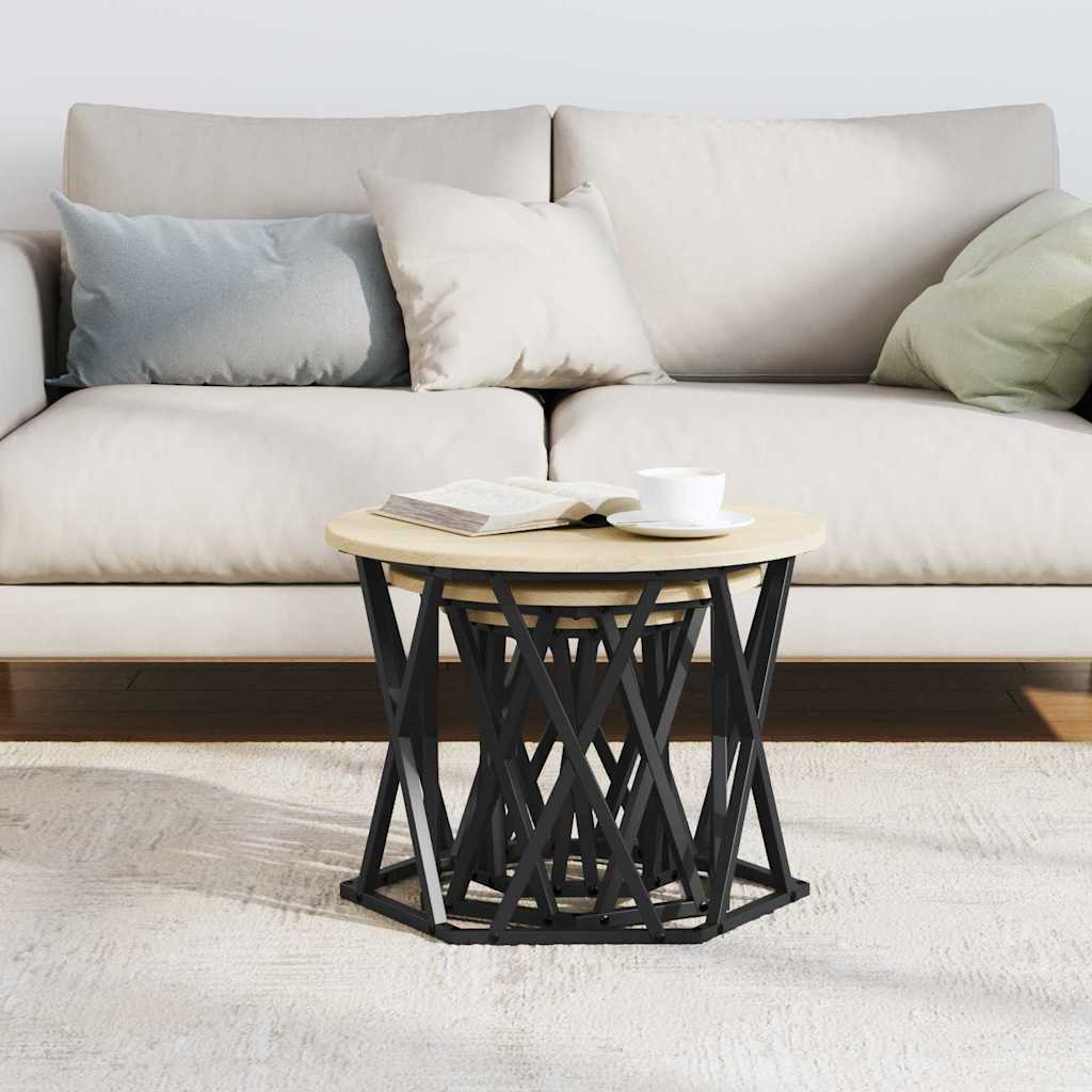 Nesting Beistelltisch 3 pcs Sonoma-Eiche