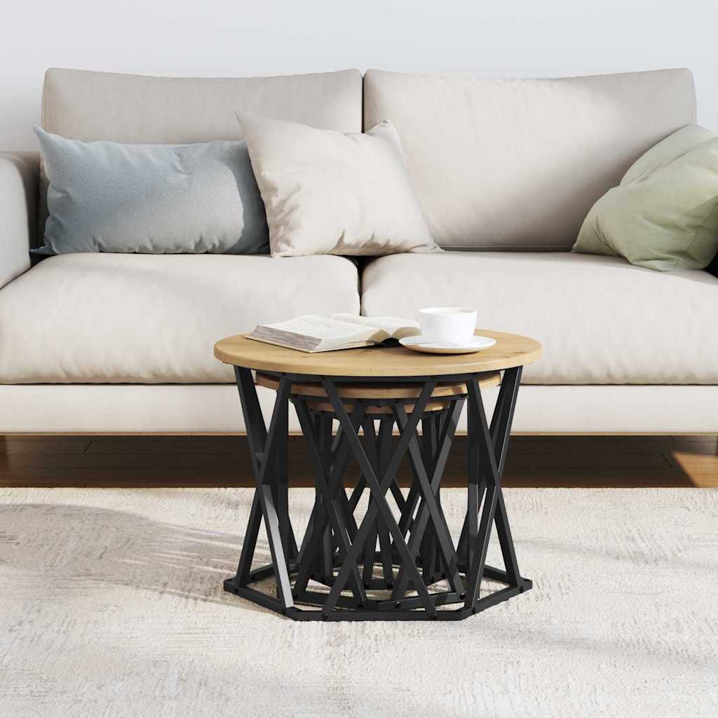 Nesting Beistelltisch 3 pcs Artisan-Eiche