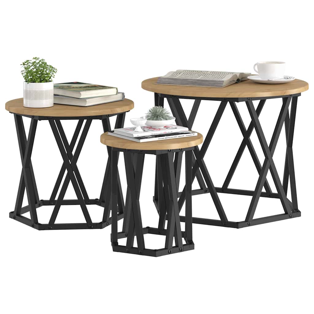 Nesting Beistelltisch 3 pcs Artisan-Eiche