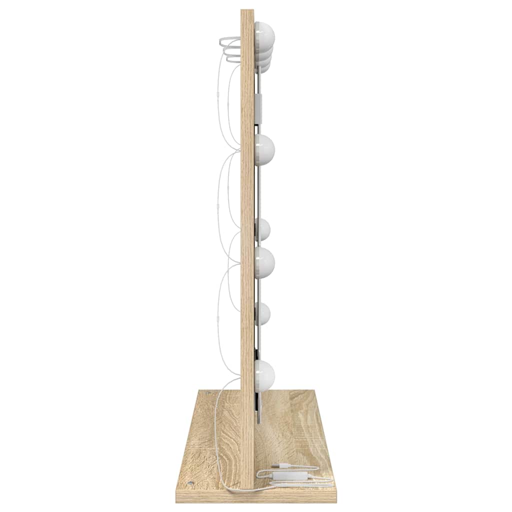 Waschtischspiegel mit Spiegel Sonoma-Eiche 60 x 55 x 18 cm