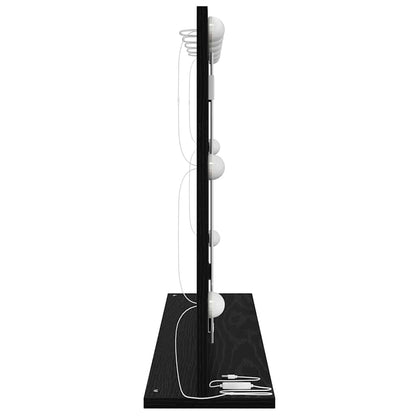 Waschtischspiegel Schwarz Eichen-Optik 80 x 15 x 18 cm