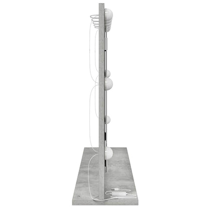 Waschtischspiegel mit Spiegel Beton Grau 80 x 55 x 18 cm