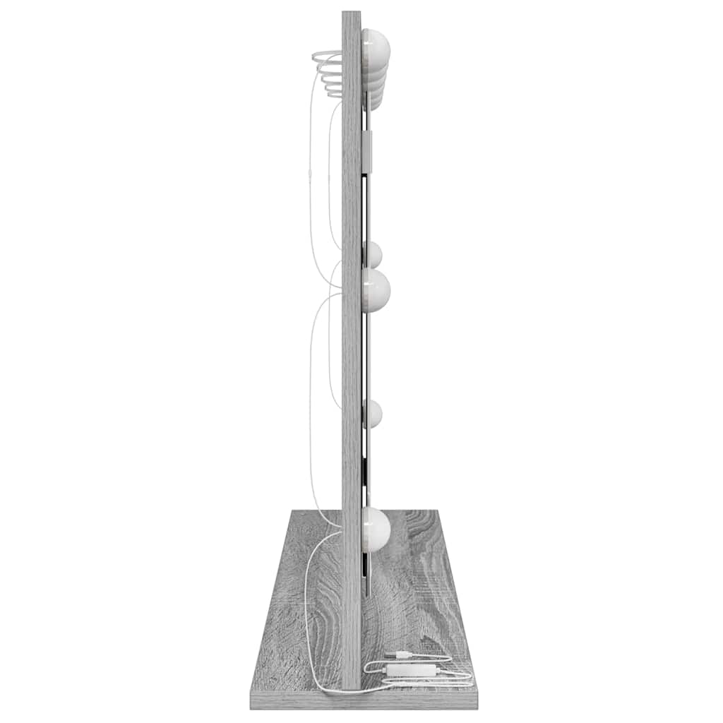 Waschtischspiegel mit Spiegel Graues Sonoma 80 x 55 x 18 cm