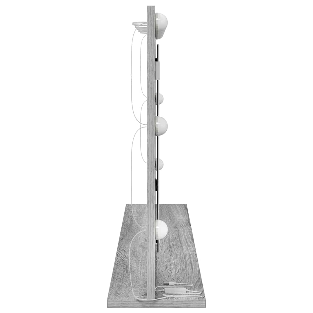 Waschtischspiegel mit Spiegel Graues Sonoma 100 x 55 x 18 cm