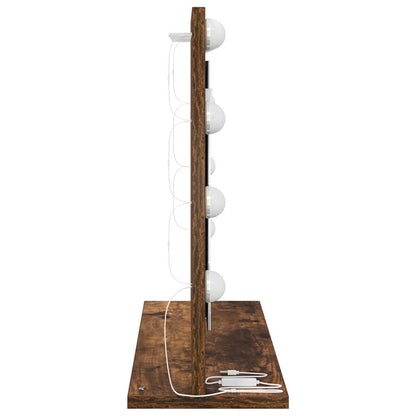 Waschtischspiegel mit Spiegel Geräucherte Eiche 60 x 45 x 18 cm