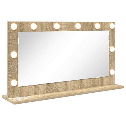 Waschtischspiegel mit Spiegel Sonoma-Eiche 80 x 45 x 18 cm