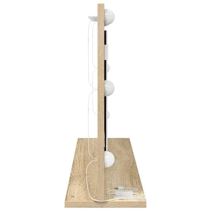 Waschtischspiegel mit Spiegel Sonoma-Eiche 80 x 45 x 18 cm