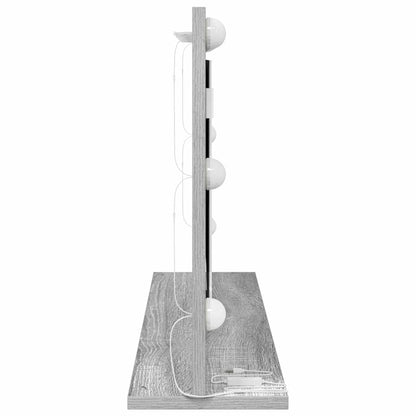 Waschtischspiegel mit Spiegel Graues Sonoma 80 x 45 x 18 cm