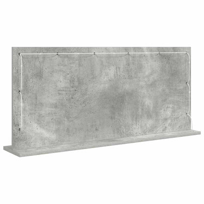 Waschtischspiegel mit Spiegel Beton Grau 100 x 45 x 18 cm
