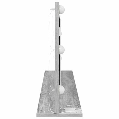 Waschtischspiegel mit Spiegel Graues Sonoma 100 x 45 x 18 cm