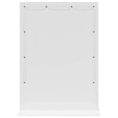 Waschtischspiegel Weiß 70 x 50 x 18 cm Glas und furniertes Holz