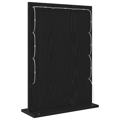 Waschtischspiegel Schwarz Eichen-Optik 70 x 50 x 18 cm