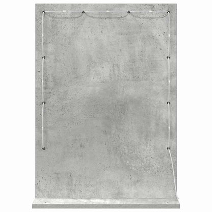 Waschtischspiegel mit Spiegel Beton Grau 70 x 50 x 18 cm