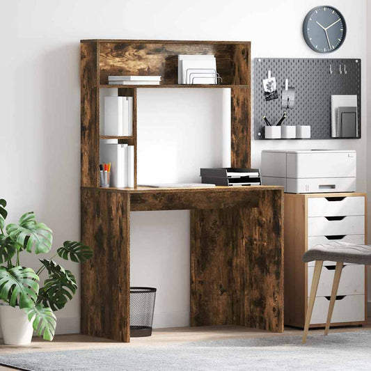 Schreibtisch Räuchereiche 91 x 50 x 149 cm Holzwerkstoff