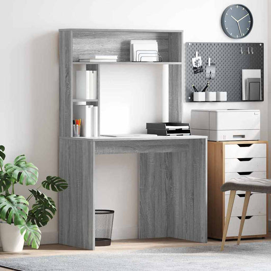 Schreibtisch Grau Sonoma 91 x 50 x 149 cm Holzwerkstoff