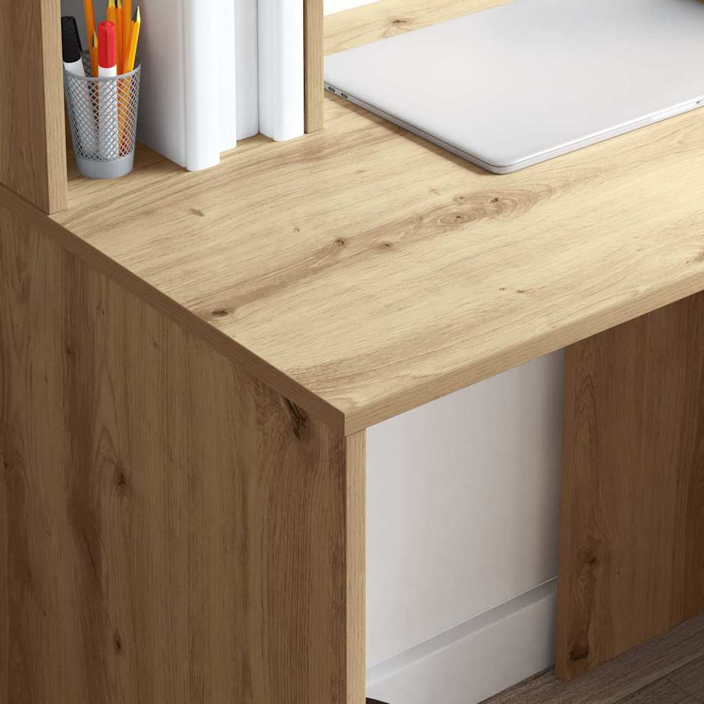Schreibtisch Eiche handwerklich 91 x 50 x 149 cm Holzwerkstoff