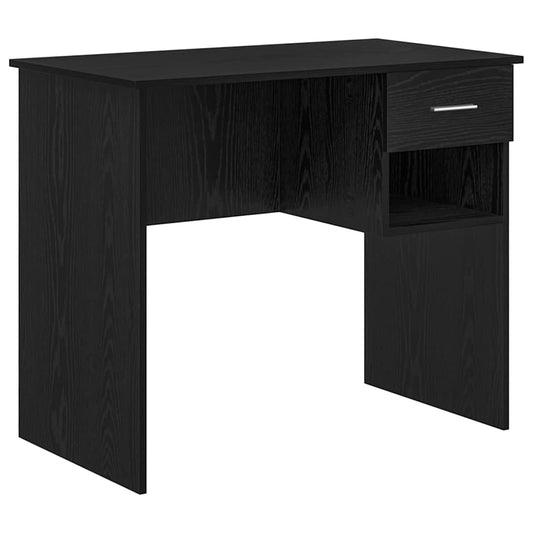 Schreibtisch Schwarz Eichen-Optik 90 x 49 x 75 cm Holzwerkstoff