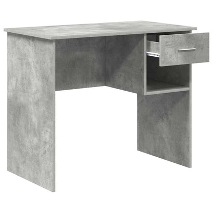 Schreibtisch mit Regal Beton Grau 90 x 49 x 75 cm Holzwerkstoff