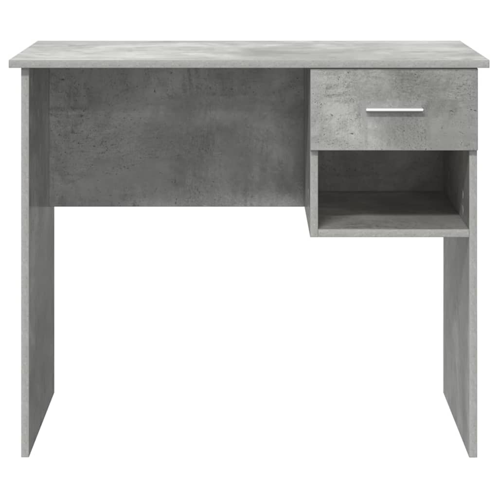 Schreibtisch mit Regal Beton Grau 90 x 49 x 75 cm Holzwerkstoff