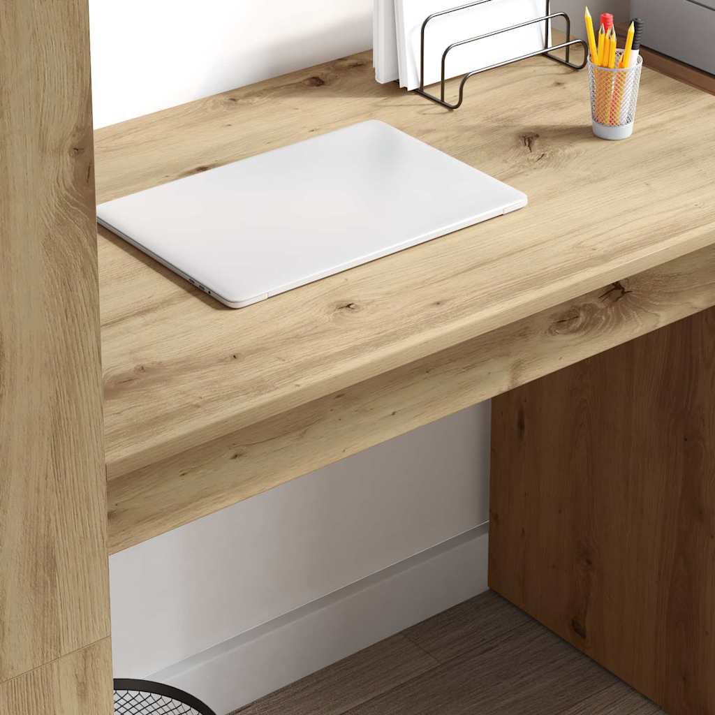 Schreibtisch Eiche handwerklich 113 x 54 x 120 cm Holzwerkstoff