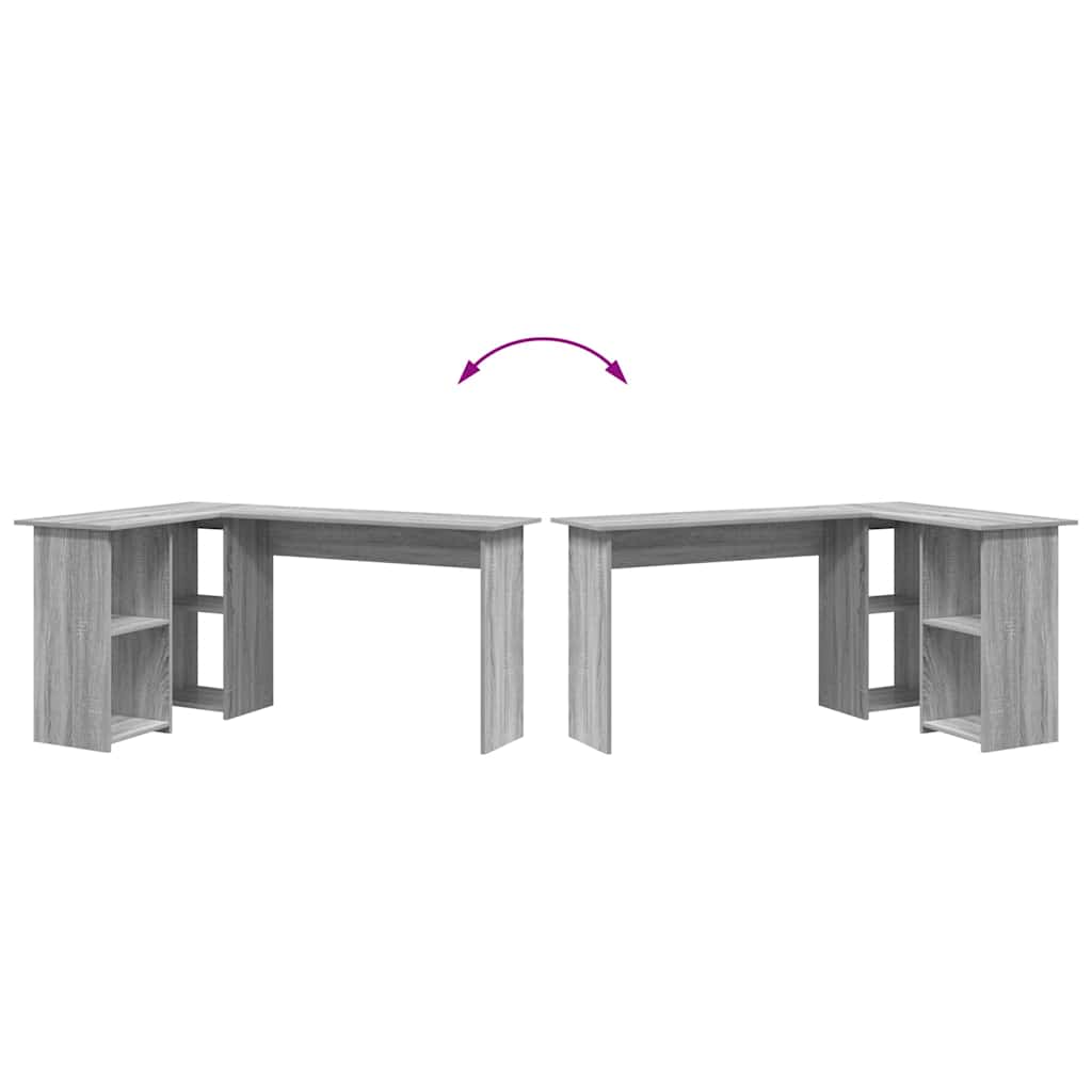 Schreibtisch Grau Sonoma 142 x 102 x 73 cm Holzwerkstoff