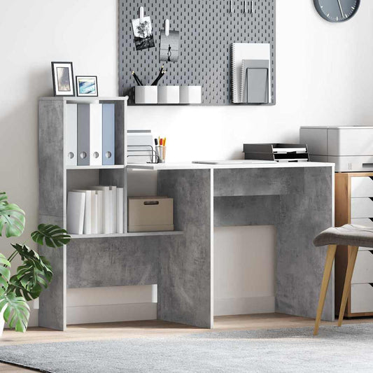 Schreibtisch Betongrau 131,5 x 50 x 106,5 cm Holzwerkstoff