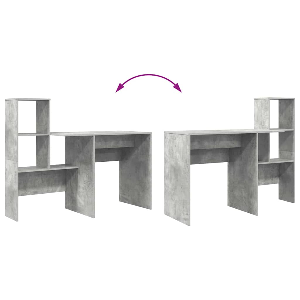 Schreibtisch Betongrau 131,5 x 50 x 106,5 cm Holzwerkstoff
