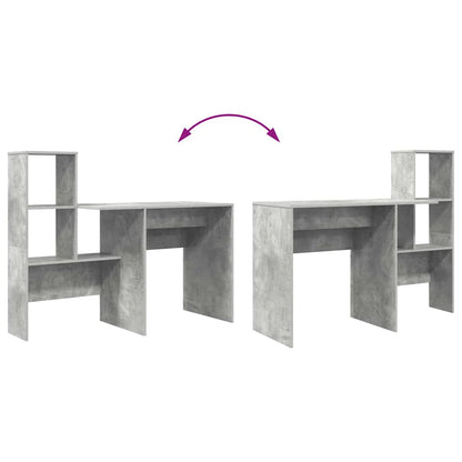 Schreibtisch Betongrau 131,5 x 50 x 106,5 cm Holzwerkstoff
