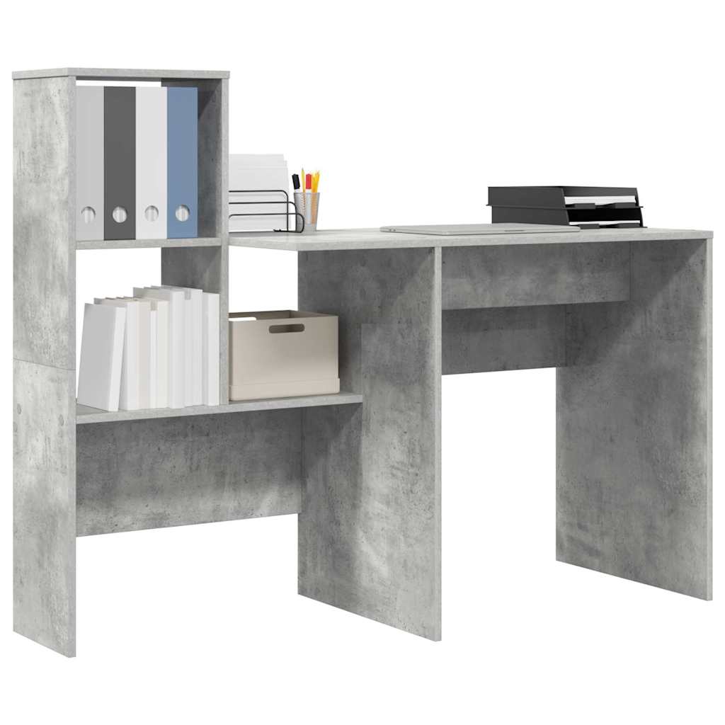 Schreibtisch Betongrau 131,5 x 50 x 106,5 cm Holzwerkstoff
