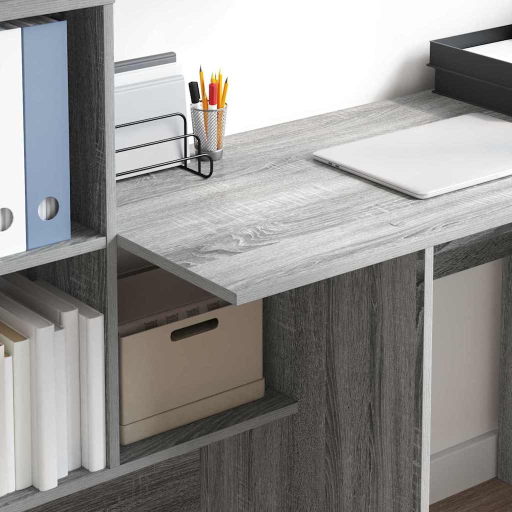 Schreibtisch Grau Sonoma 131,5 x 50 x 106,5 cm Holzwerkstoff