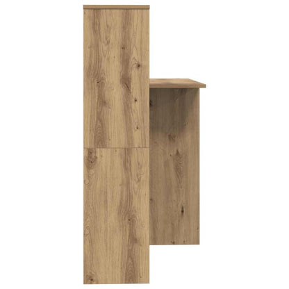 Schreibtisch mit Regal Eiche handwerklich 131,5 x 50 x 106,5 cm