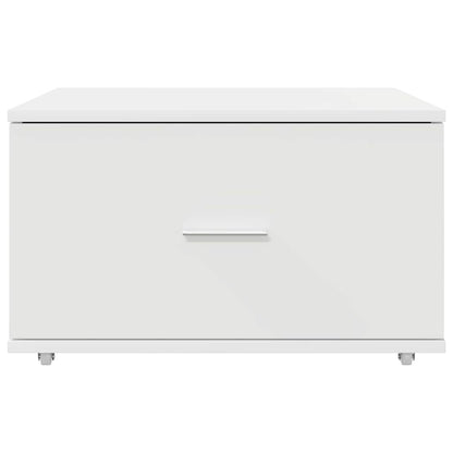 Schubladenschrank mit Rad Weiß 55 x 45 x 33,5 cm Holzwerkstoff