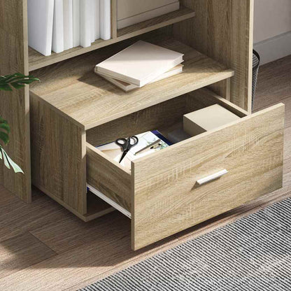 Schubladenschrank mit Rad Braun 55 x 45 x 33,5 cm Holzwerkstoff