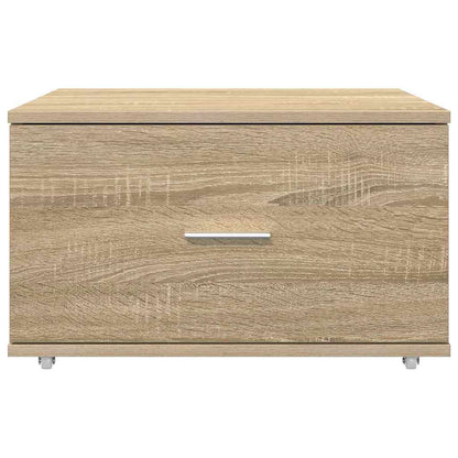 Schubladenschrank mit Rad Braun 55 x 45 x 33,5 cm Holzwerkstoff