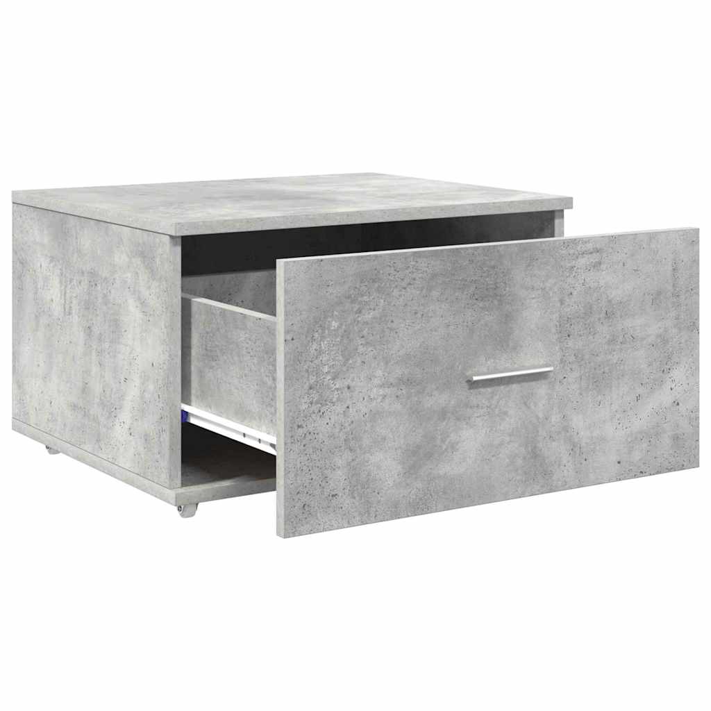 Schubladenschrank mit Rad Grau 55 x 45 x 33,5 cm Holzwerkstoff
