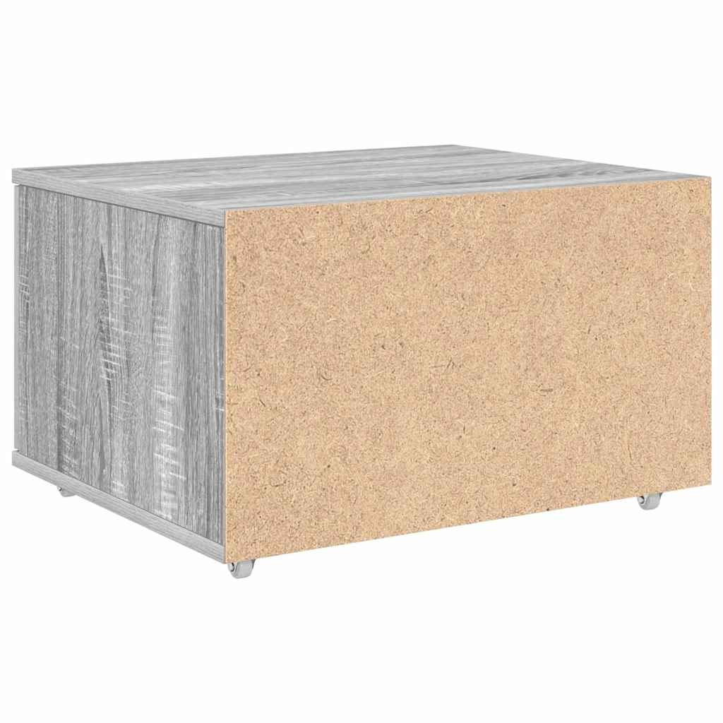 Schubladenschrank mit Rad Grau 55 x 45 x 33,5 cm Holzwerkstoff