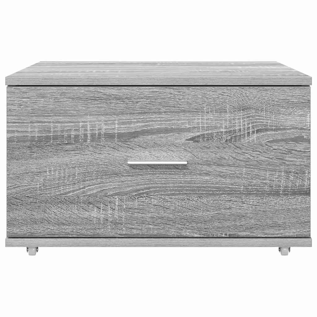 Schubladenschrank mit Rad Grau 55 x 45 x 33,5 cm Holzwerkstoff