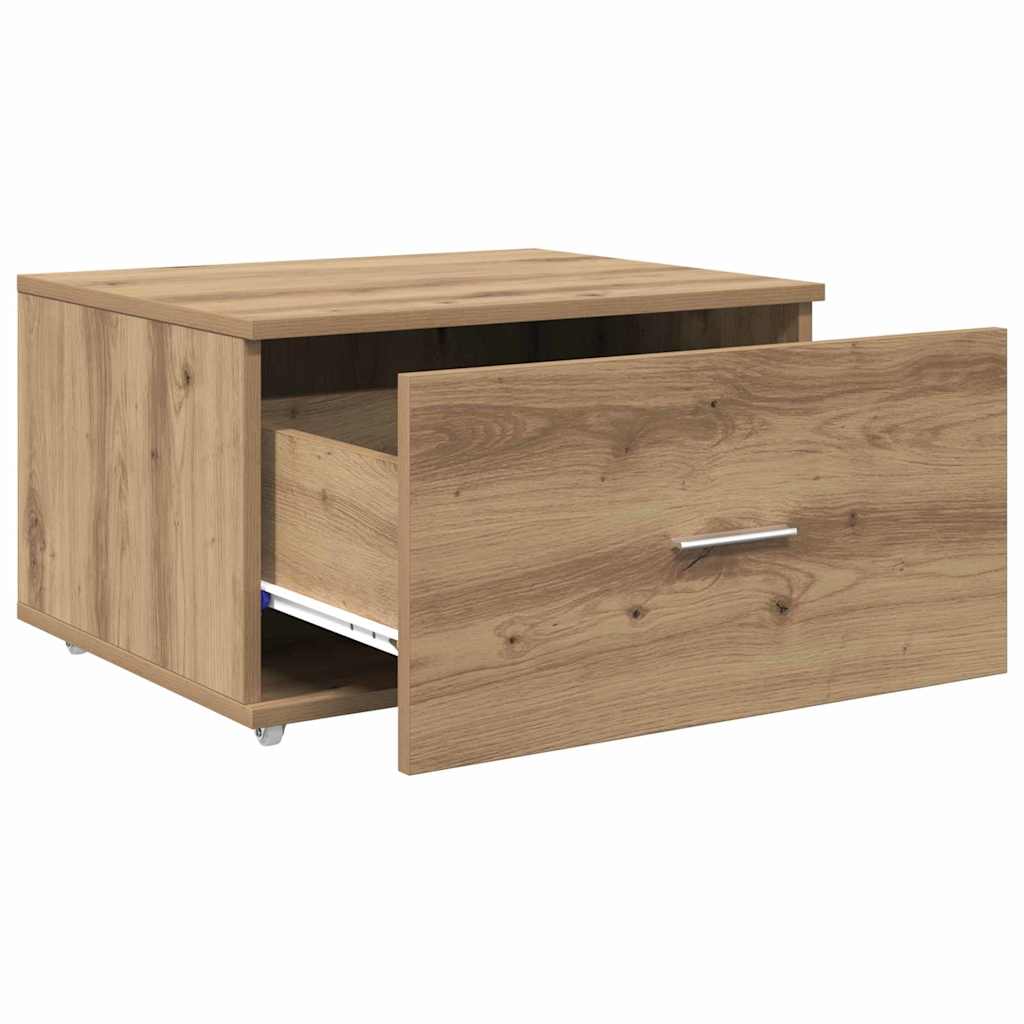 Schubladenschrank mit Rad Braun 55 x 45 x 33,5 cm Holzwerkstoff