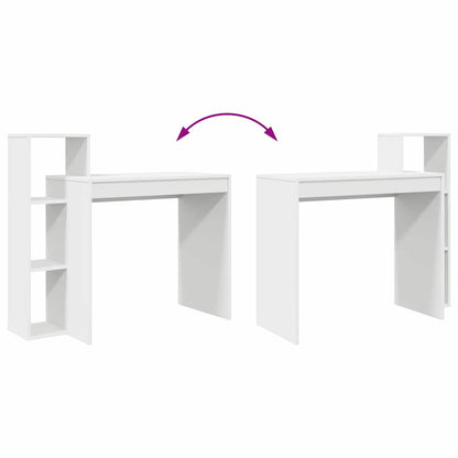 Schreibtisch mit Regal Weiß 100 x 40 x 90 cm Holzwerkstoff
