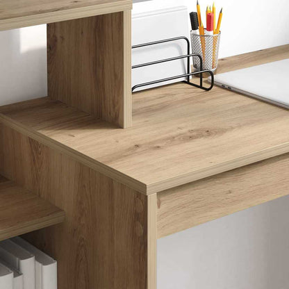 Schreibtisch Eiche handwerklich 100 x 40 x 90 cm Holzwerkstoff