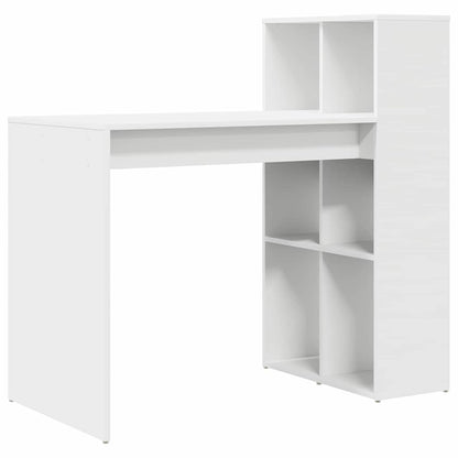 Schreibtisch mit Regal Weiß 108 x 55 x 103.5 cm Holzwerkstoff