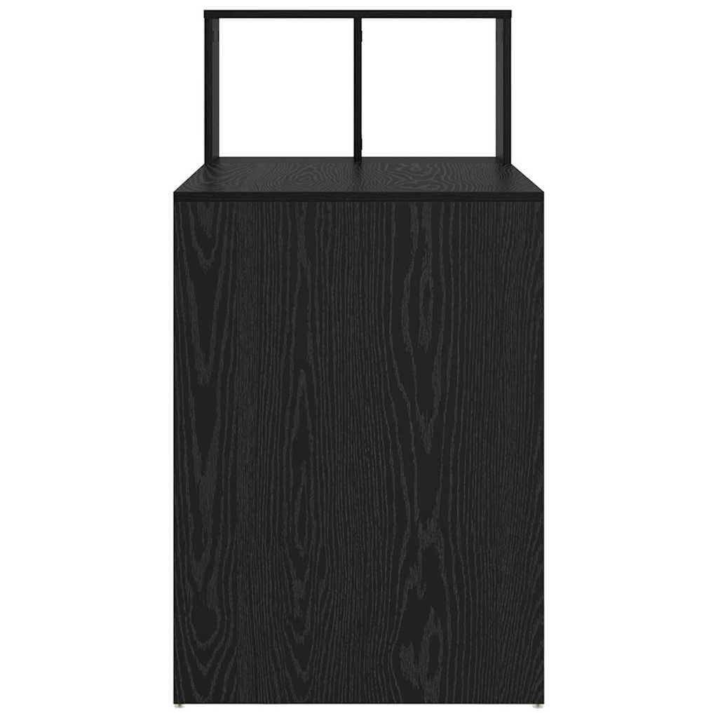 Schreibtisch mit Regal Schwarz Eichen-Optik 108 x 55 x 103.5 cm