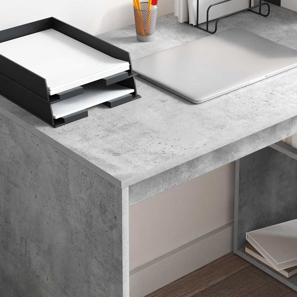 Schreibtisch Beton Grau 108 x 55 x 103.5 cm Holzwerkstoff