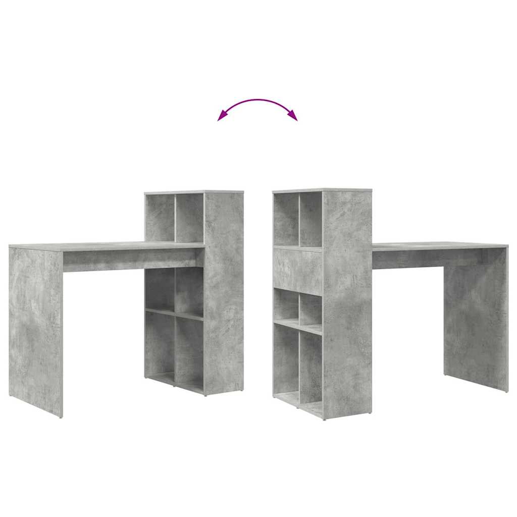 Schreibtisch Beton Grau 108 x 55 x 103.5 cm Holzwerkstoff