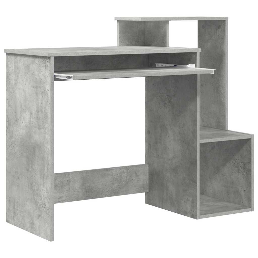 Schreibtisch Beton Grau 106 x 41 x 88.5 cm Holzwerkstoff