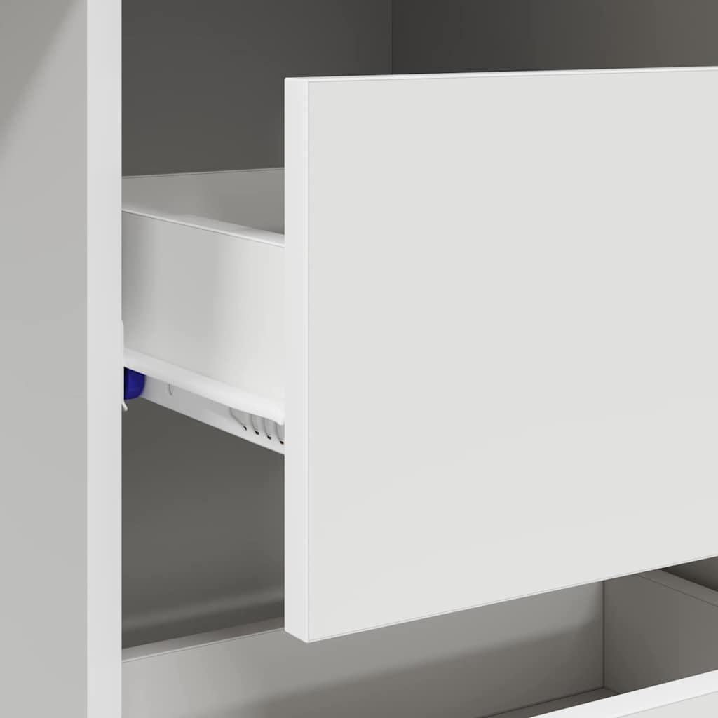 Schreibtisch mit Speicher Weiß 90 x 37,5 x 75 cm Holzwerkstoff