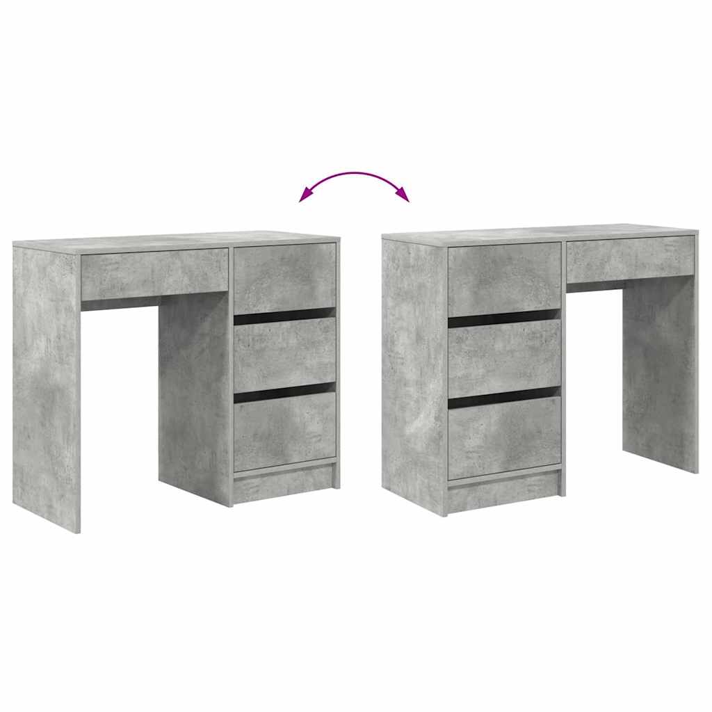 Schreibtisch Beton Grau 90 x 37,5 x 75 cm Holzwerkstoff