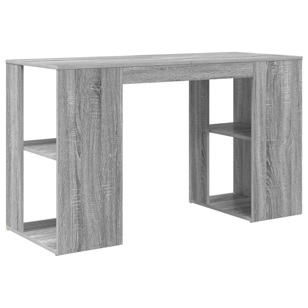 Schreibtisch Graues Sonoma 130 x 50.5 x 75 cm Holzwerkstoff
