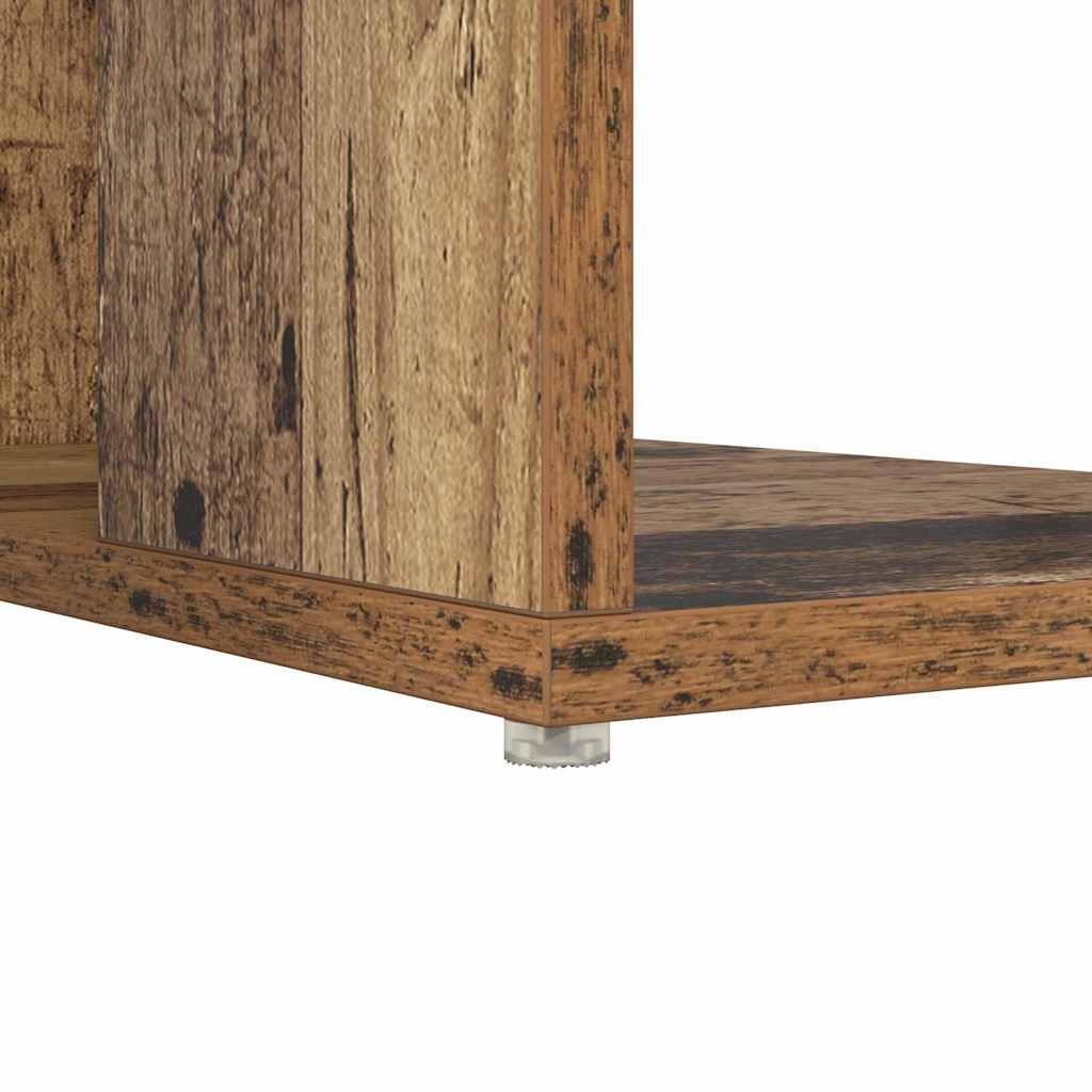Schreibtisch mit Regal Altholz 130 x 50.5 x 75 cm Holzwerkstoff