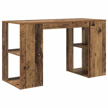 Schreibtisch mit Regal Altholz 130 x 50.5 x 75 cm Holzwerkstoff